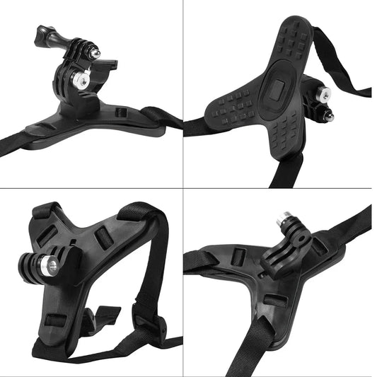 Motorcycle Helmet Chin Strap Mount for GoPro Hero 13 12 11 10 9 8 DJI Osmo Insta360 SJCAM SJ4000 AKASO Action Camera Accessories