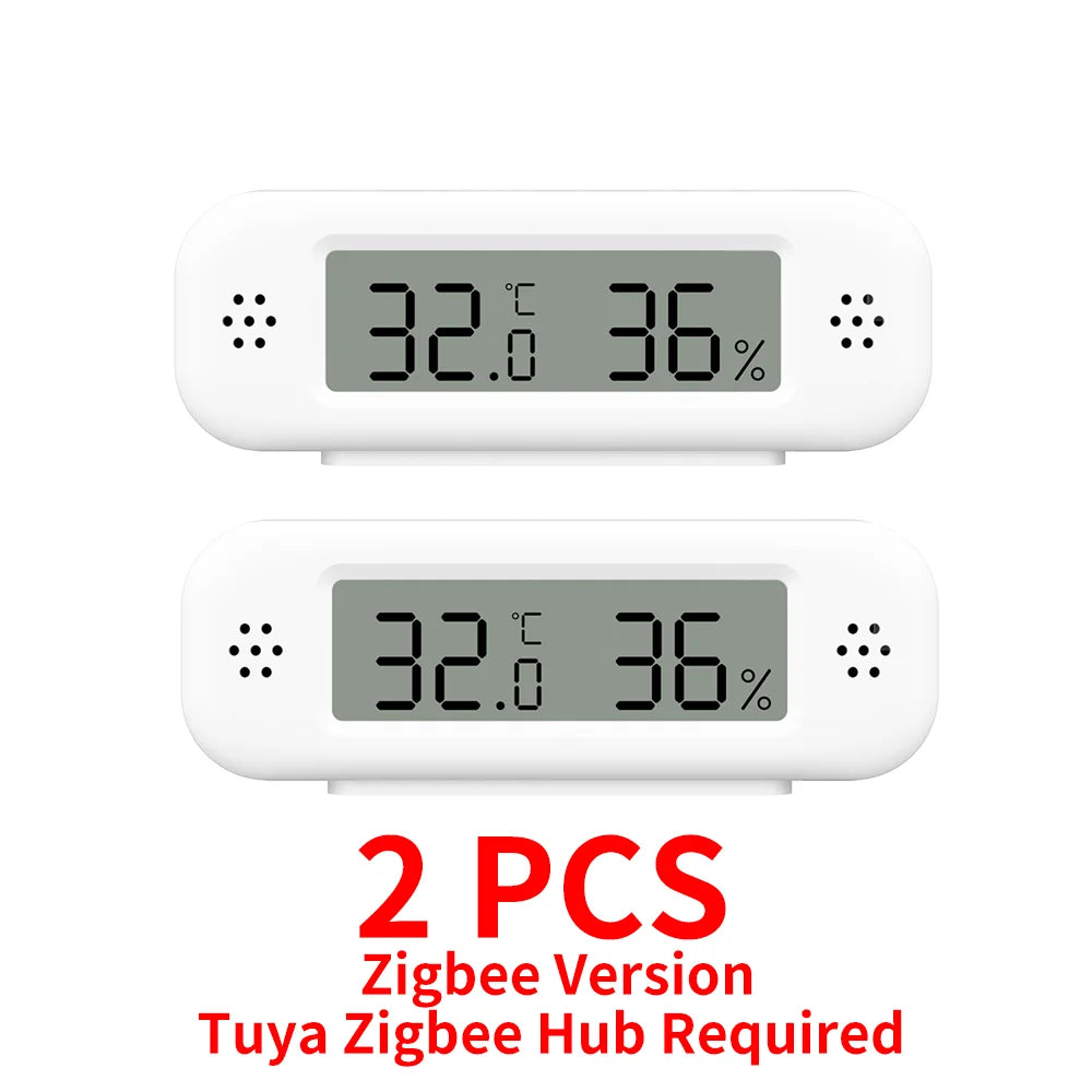 Tuya WiFi Zigbee 3.0 Temperature Humidity Sensor Hygrometer Thermometer App Remote Monitor Work With Yandex Alexa SmartLife