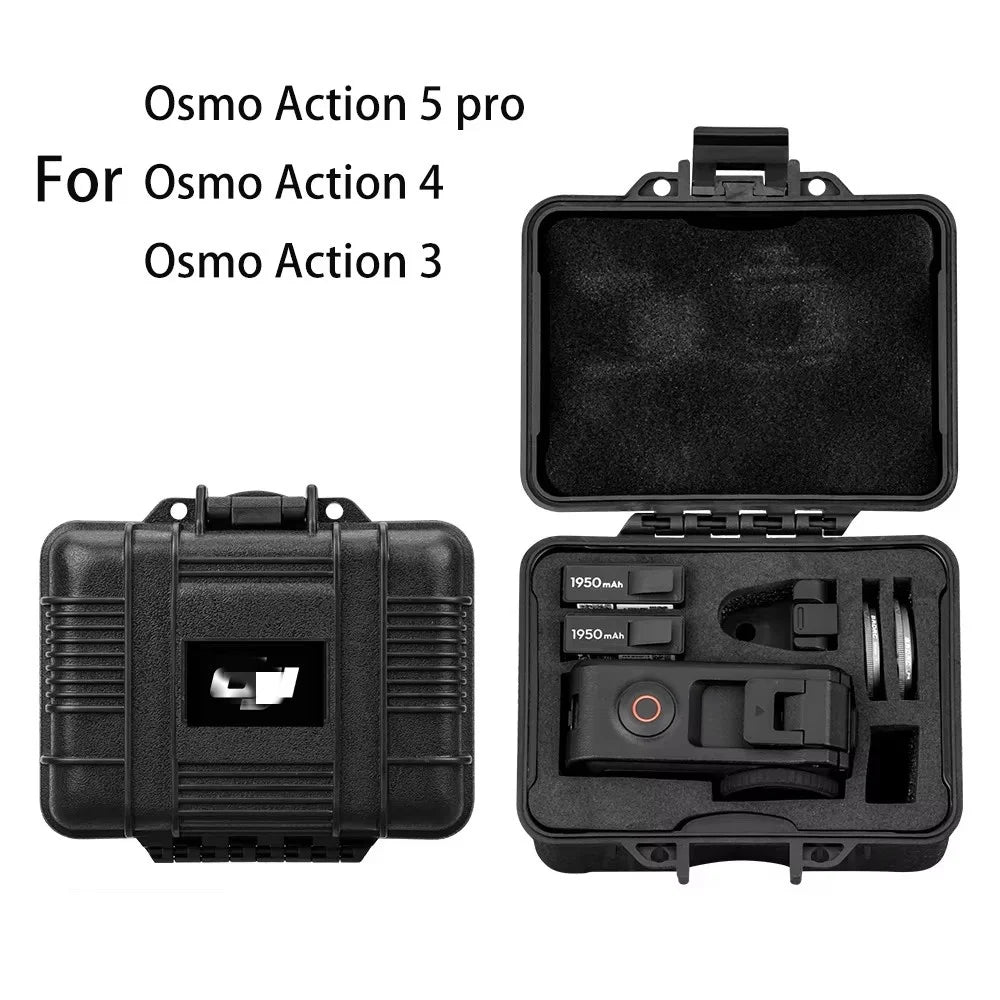 Hard Case Waterproof Box for DJI Action 5 Pro/Osmo Action 4/3 Accessories Portable Carrying Storage Protective Suitcase