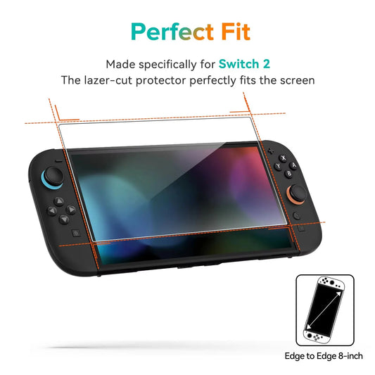1/2/3Pcs Screen Protector Tempered Glass for Switch 2 Transparent HD Clear Anti-Scratch Screen Protector Accessories