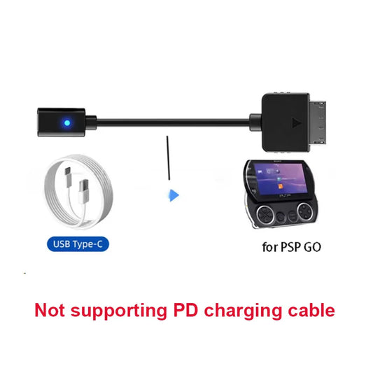 Type C Cable for PSP Go Charging Data Adapter Type USB C LED Converter Cord for Sony PSP Go Game Console Power Supply Wire