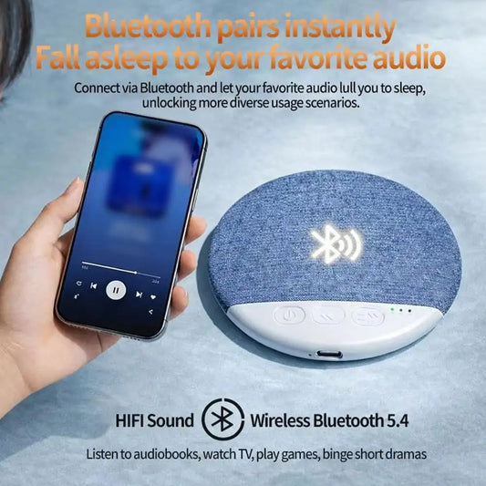 Under Pillow Mini Speaker 5.4 Hifi Stereo Sound Machine White Noise With 30/60/90 Min Timer For Bedroom Sleep