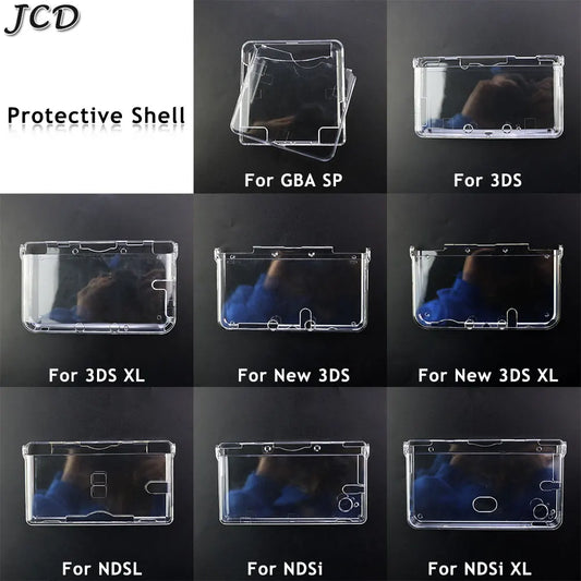 JCD Plastic Clear Crystal Protective Hard Shell Skin Case Cover For GBA SP NDSL DSI NDSi XL 3DS XL New 3DS XL LL Console