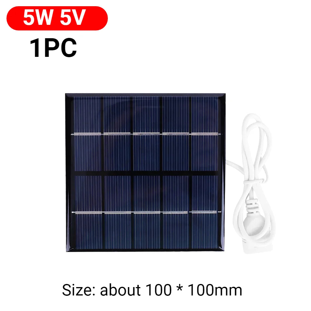 5W 5V/12V 1W 3V Mini Solar Panel Polysilicon Solar Epoxy Panel Module Light Cell Battery Charger for 3-12V Battery Charging