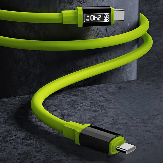 240W Type C To Type C Super Fast Charging Cable Universal High Power Charger USB Cord 6A USB C Cable for Xiaomi iPhone Samsung