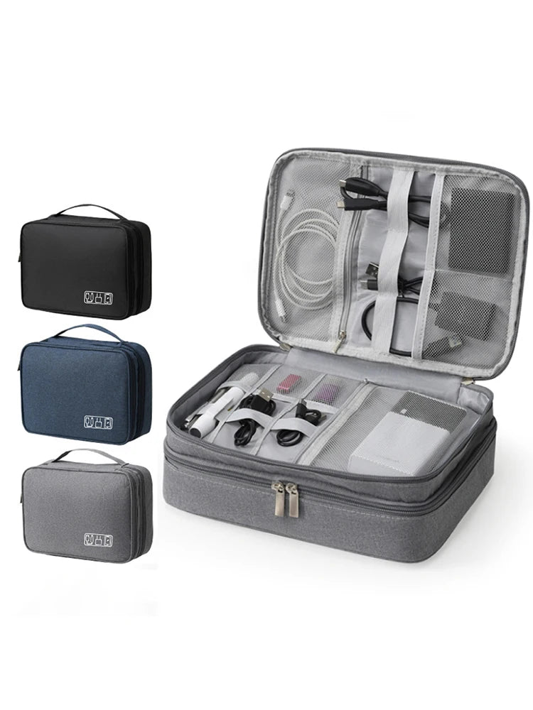 Multifunctional Digital Bag Data Cable Headphones Hard Drive Power Supply Digital Handbag Electronic Accessory Storage Bag