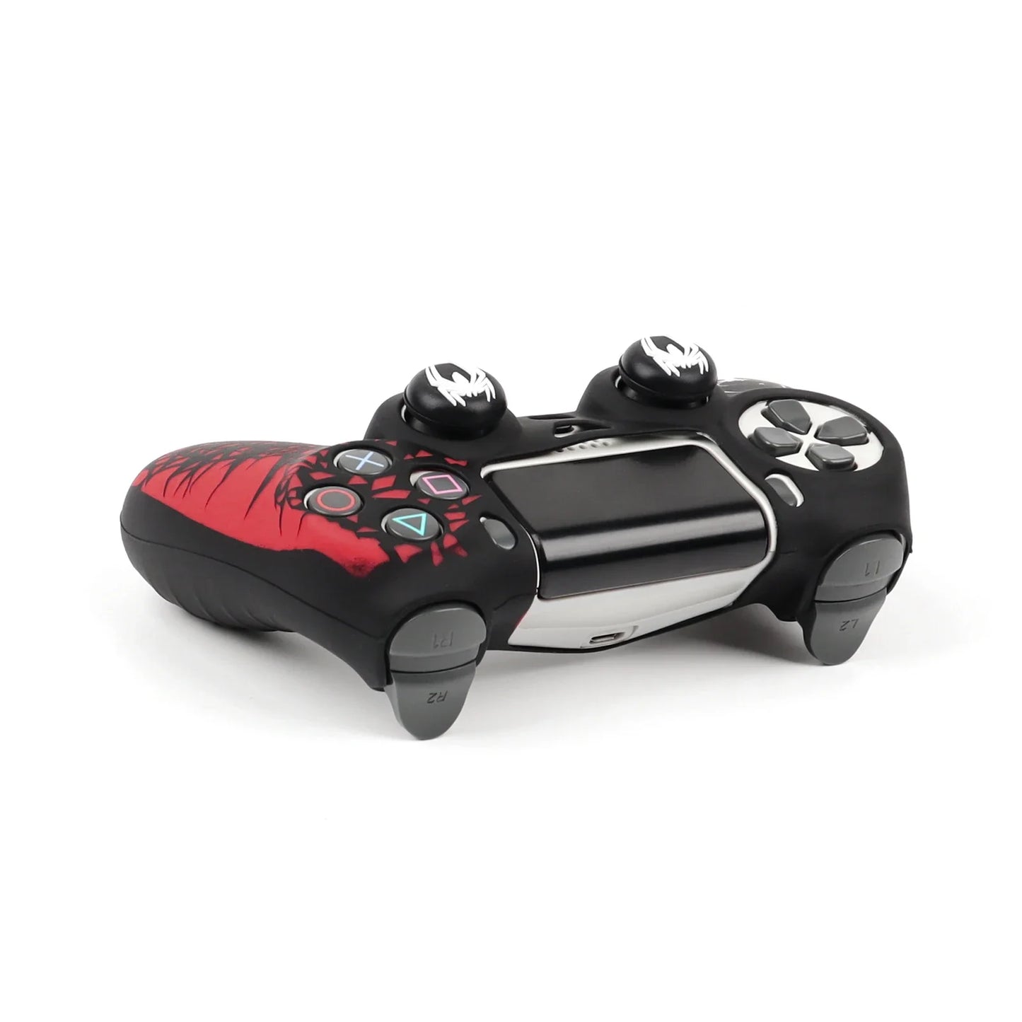 Soft Silicone Cover For PS4 Controller Case, 360° Full Protection, Sweatproof Anti-Scratch,No Fading, with Thumb Stick Caps