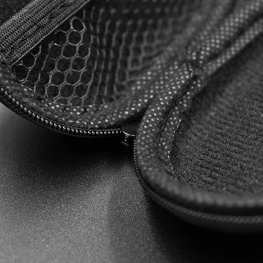 KZ High Quality PU Leather Fabric Earphone Bag Oval Portable Cortical Storage Bag Pressure-Resistant KZ Earphone Storage Case
