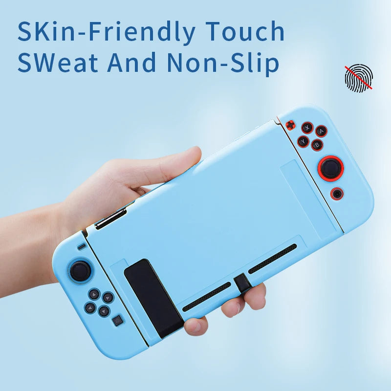 Protective Case Compatible with Switch ns/Nintendo Switch OLED Console and Joy-Cons, Switch can be Inserted in Dock with Shell