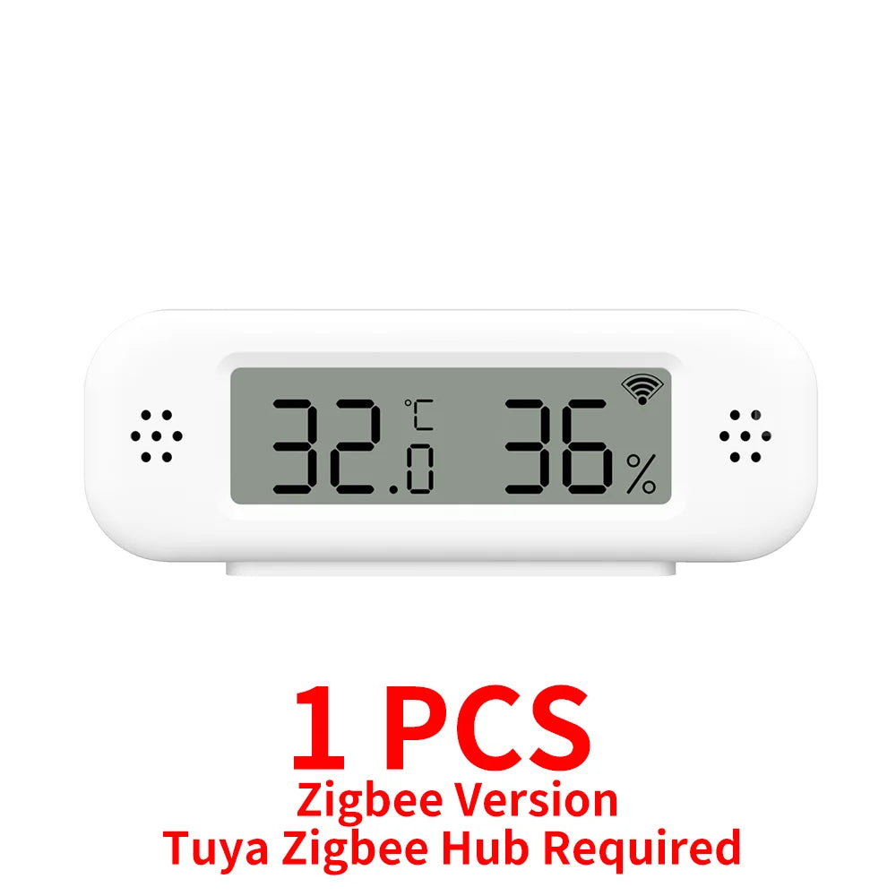 Tuya WiFi Zigbee 3.0 Temperature Humidity Sensor Hygrometer Thermometer App Remote Monitor Work With Yandex Alexa SmartLife