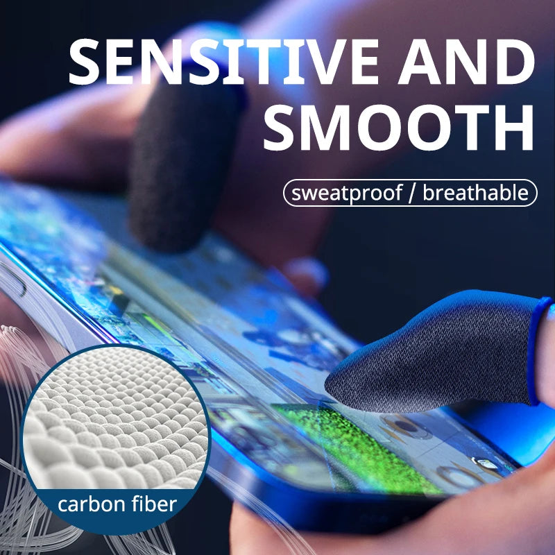 20/40PCS Fingertips Sweat-Proof Breathable Game Finger Sleeve Finger Cots Cover Mobile Touch Glove for PUBG Phone Tablet Games