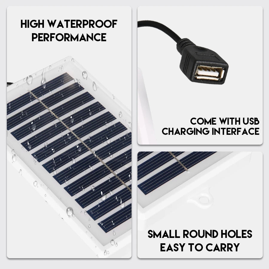 1/2PCS Portable Solar Charger Portable Solar Charger-USB Output for Outdoor Use -for Travel and Camping,Flashlight,Fan Charging