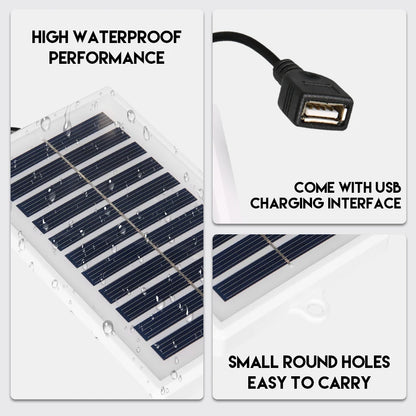1/2PCS Portable Solar Charger Portable Solar Charger-USB Output for Outdoor Use -for Travel and Camping,Flashlight,Fan Charging