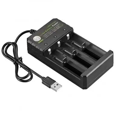 4 Slot USB Charger Independent Charging 4.2V Li-ion Battery 2X 3X 4X Portable Rechargeable Battery Charger for 18650 18350 18500