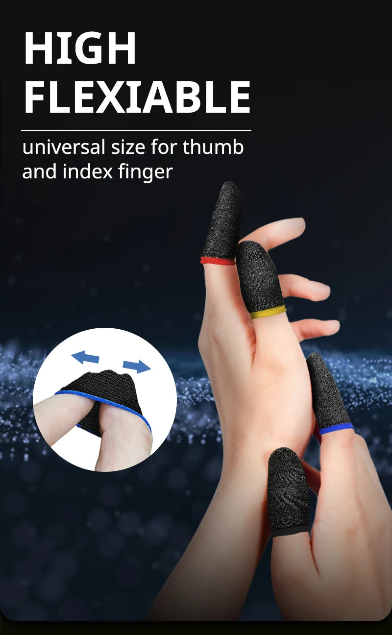 20/40PCS Fingertips Sweat-Proof Breathable Game Finger Sleeve Finger Cots Cover Mobile Touch Glove for PUBG Phone Tablet Games