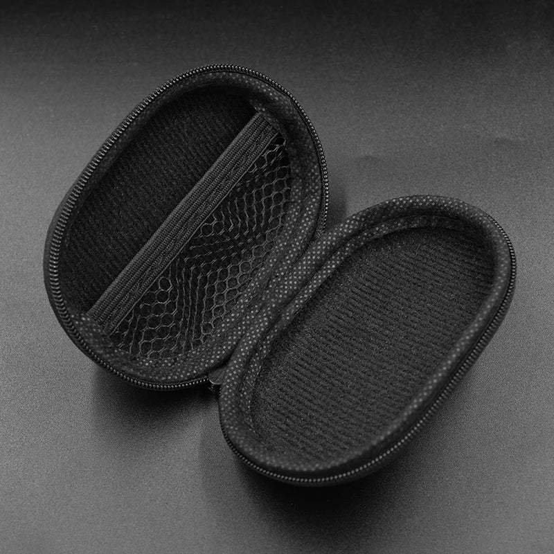 KZ High Quality PU Leather Fabric Earphone Bag Oval Portable Cortical Storage Bag Pressure-Resistant KZ Earphone Storage Case