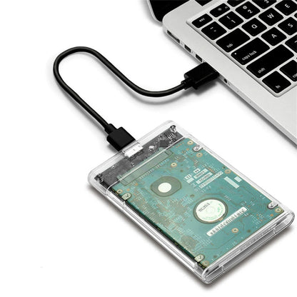 2.5 inch Hard Drive Enclosure USB 3.0/Type C to SATA III Clear External Hard Drive Case for 2.5 inch SATA SSD HDD Support UASP