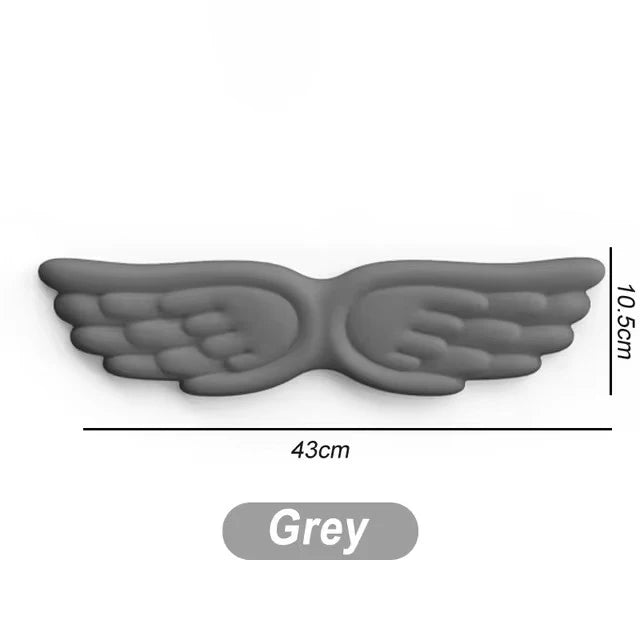 Angel Wings Shaped Keyboard Mouse Wrist Rest Wing Memory Foam Anti-slip Silicone Ergonomic Wrist Guard Table Mat Mouse Pad Set