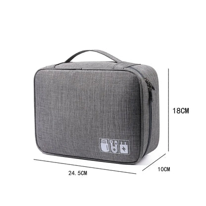 Multi-functional Large Capacity Waterproof Digital Electronic Organizer USB Data Line Charger Headphone Wire Travel Storage Bag