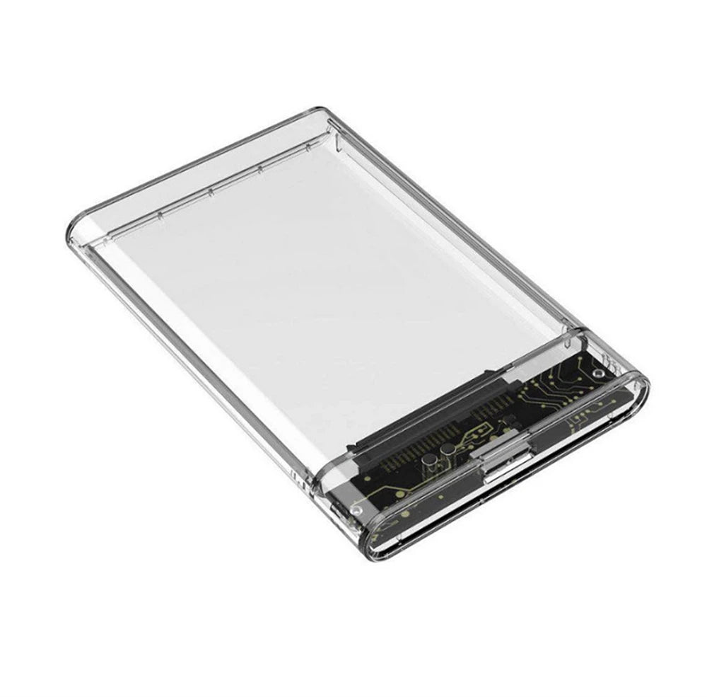2.5 inch Hard Drive Enclosure USB 3.0/Type C to SATA III Clear External Hard Drive Case for 2.5 inch SATA SSD HDD Support UASP