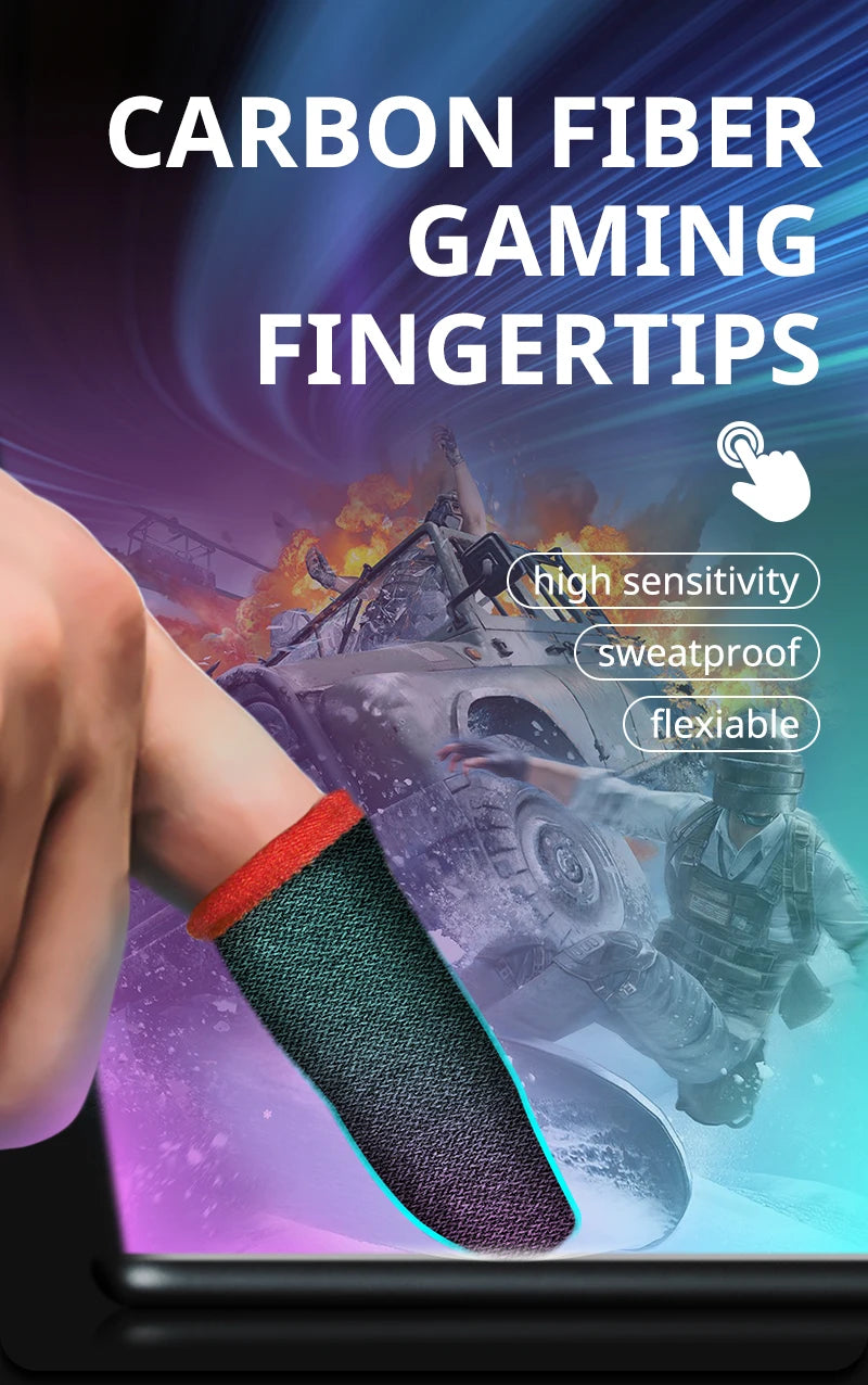20/40PCS Fingertips Sweat-Proof Breathable Game Finger Sleeve Finger Cots Cover Mobile Touch Glove for PUBG Phone Tablet Games