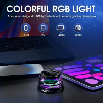 VIKEFON Portable Bluetooth Speaker HECATE G200 RGB Lighting Magnetic Speaker BT5.3 Mini Sound Box 7 Hours Playback Phone Holder