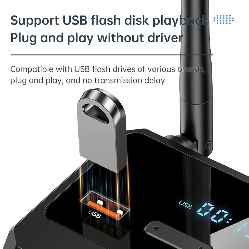 NFC Bluetooth 5.3 Audio Receiver 3.5mm AUX RCA USB U-Disk/TF HIFI Stereo Music Wireless Adapter With Mic For Car Kit Speaker Amp