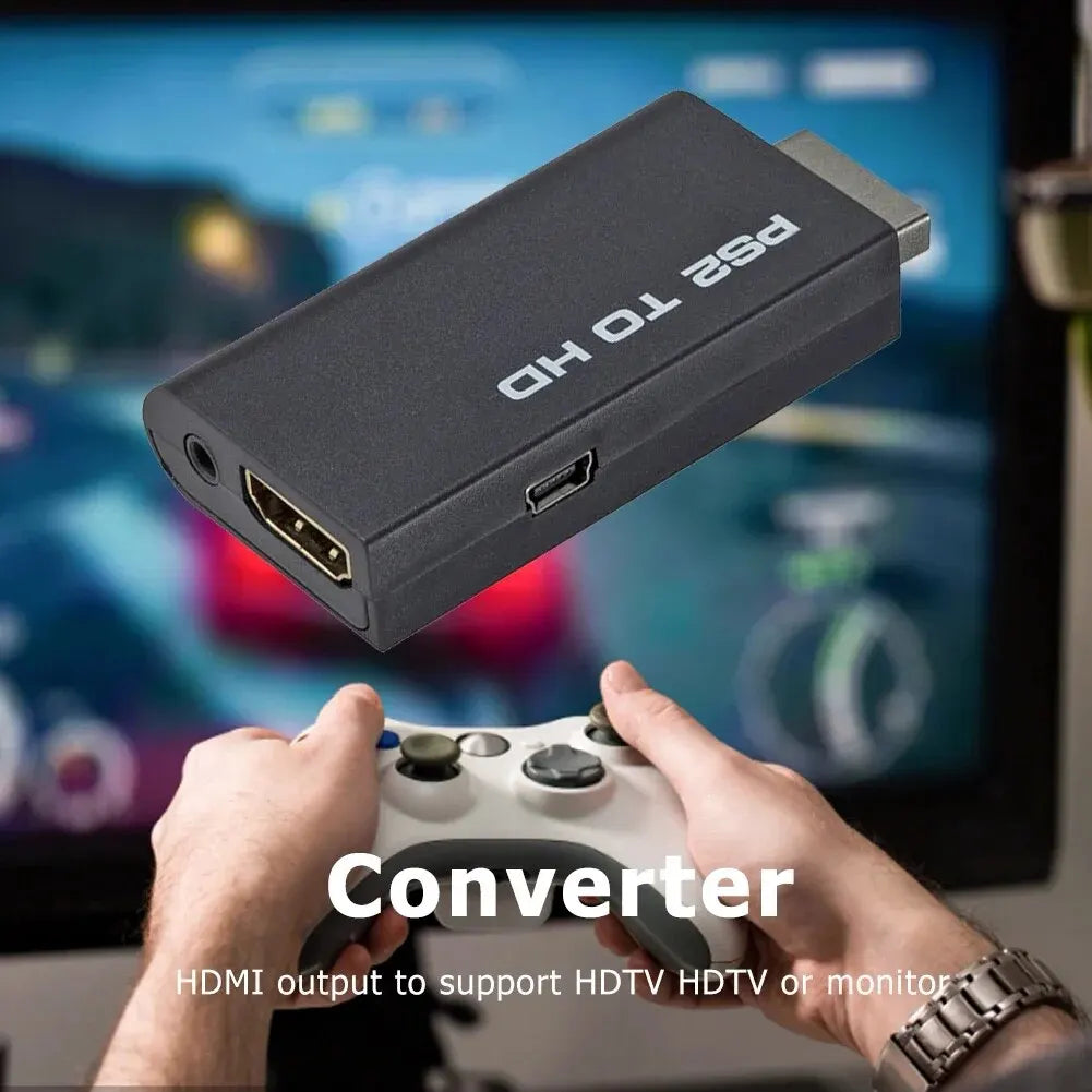 Hdmi To Ps2 Compatible Converter Adapter Audio And Video With 3.5mm Audio Cable Supports Pc All Ps2 480i 480p 576i Display Modes