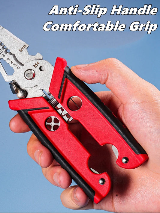 18 in 1 Electrician Pliers Multifunctional Wire Stripper Crimper Pliers Crimping Cutting Professional Electrician Tool