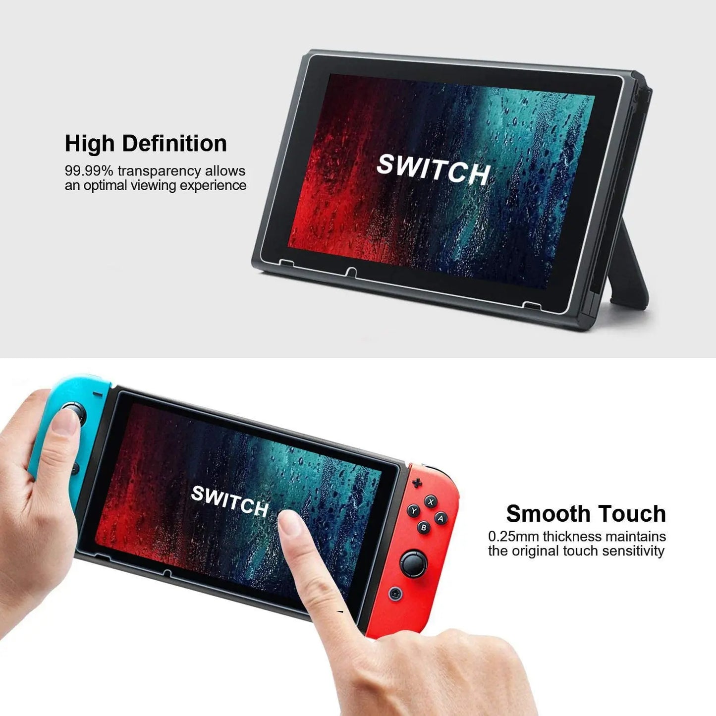 1/2/3PCS Tempered Glass for Nintendo Switch OLED 3 Pieces Screen Protector Film for Nintendo Switch Switch Lite Protective Glass