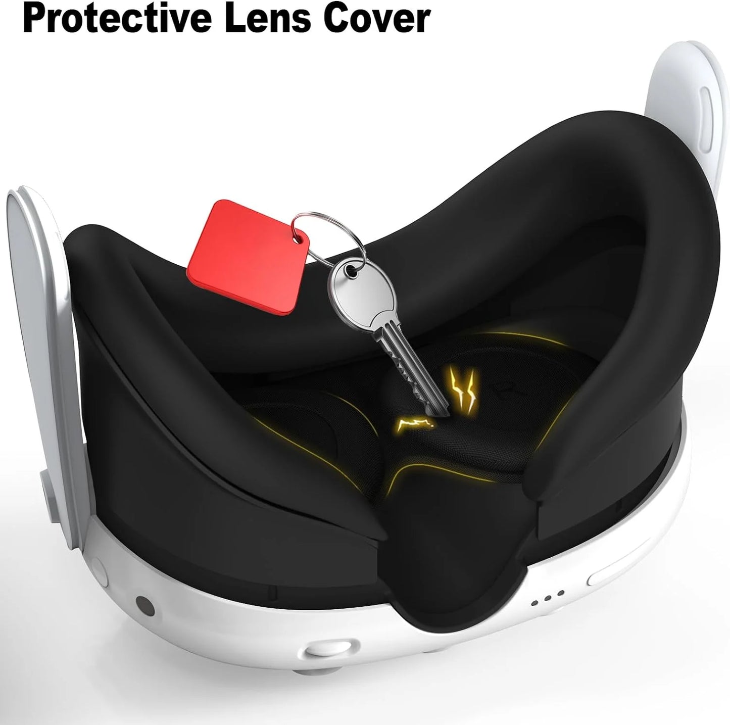 For Meta Quest 2/Oculus Quest 3/Quest 3S Case Replacement Face Pad Silicone Eye Cover Anti-sweat Cover VR Glasses Accessories