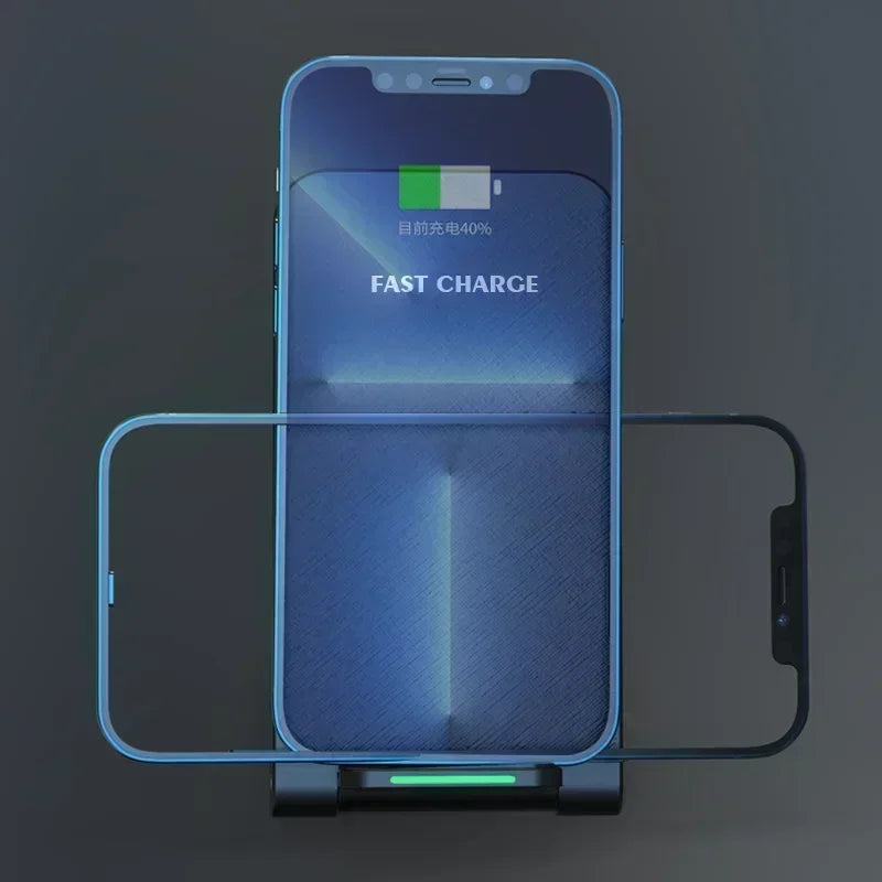 Wireless Charger Station Earphone Phone Fast Charging Charger Holder For iPhone 17 16 15 14 13 Pro Max Samsung S24 S23 Xiaomi