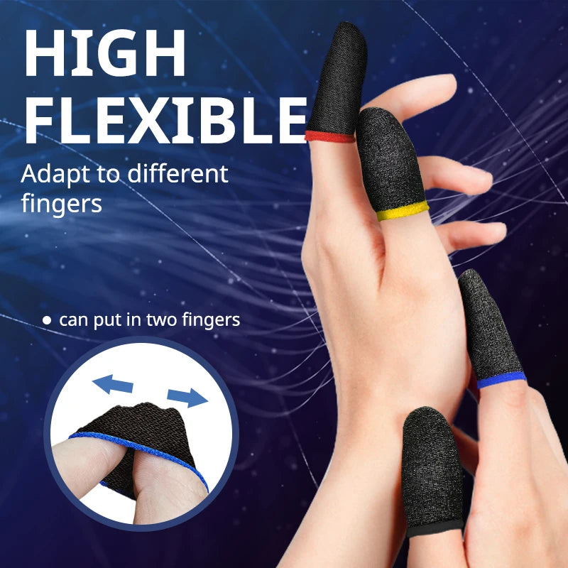 20/40PCS Fingertips Sweat-Proof Breathable Game Finger Sleeve Finger Cots Cover Mobile Touch Glove for PUBG Phone Tablet Games