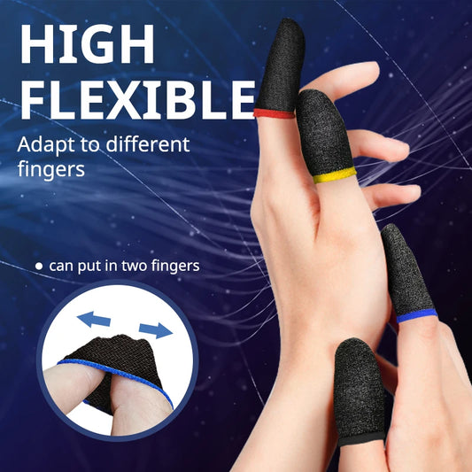20/40PCS Fingertips Sweat-Proof Breathable Game Finger Sleeve Finger Cots Cover Mobile Touch Glove for PUBG Phone Tablet Games