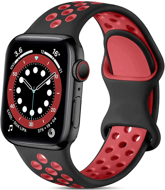 Silicone Watch Strap For Apple watch 44MM/45MM/46MM 49MM/38MM/40/41MM Sports Rubber Band Iwatch Series Ultra 11 10 9 8 7 6 SE 5