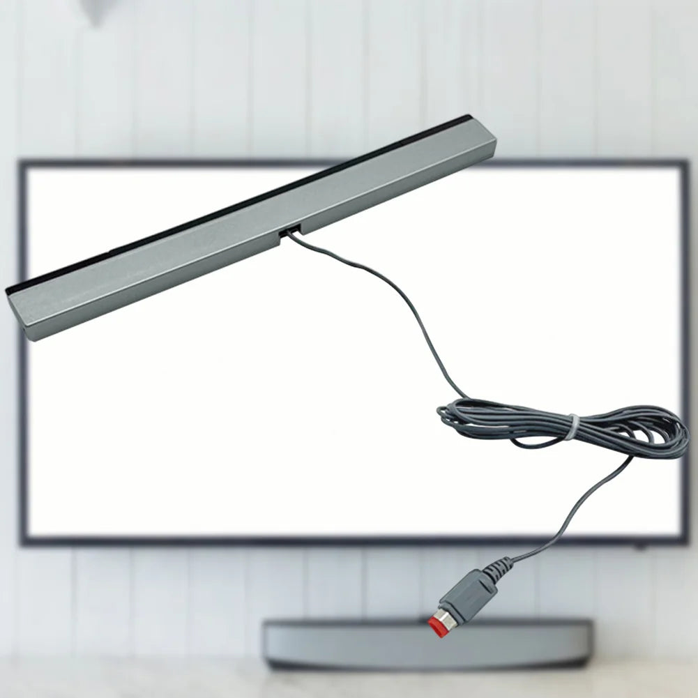 Wired Motion Sensor Receiver with Extension Cord Remote Infrared Ray IR Inductor Bar Wired Remote Sensor Bar for Nintendo Wii