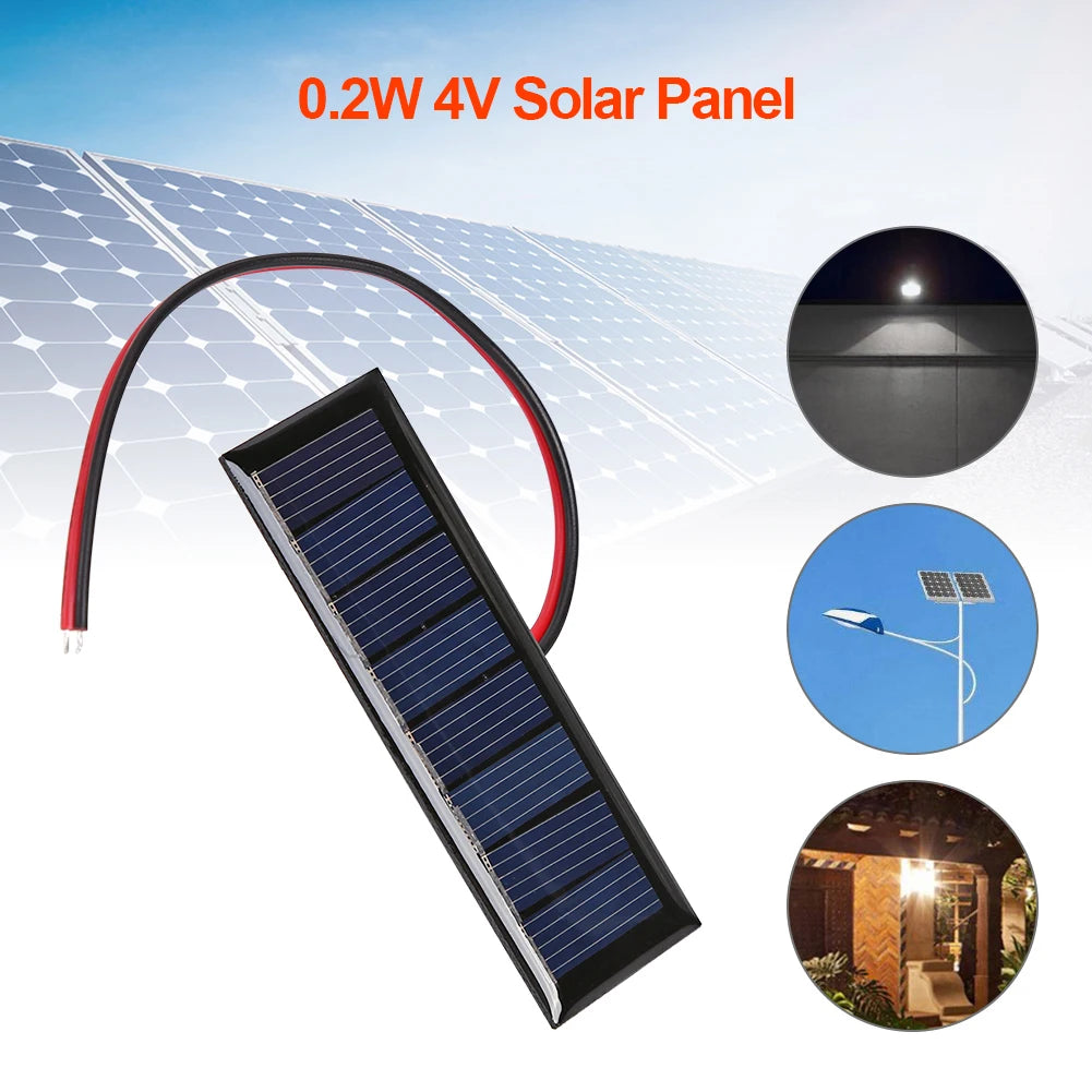 5W 5V/12V 1W 3V Mini Solar Panel Polysilicon Solar Epoxy Panel Module Light Cell Battery Charger for 3-12V Battery Charging