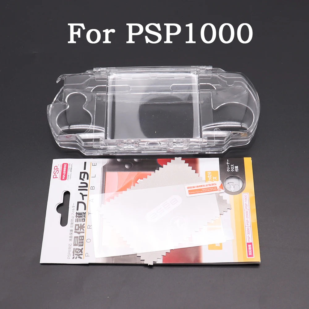 Plastic Clear Crystal Shell Skin Case Cover For New 2DS 3DS XL LL NDSL For DSi NDSi XL LL Screen Protective Film
