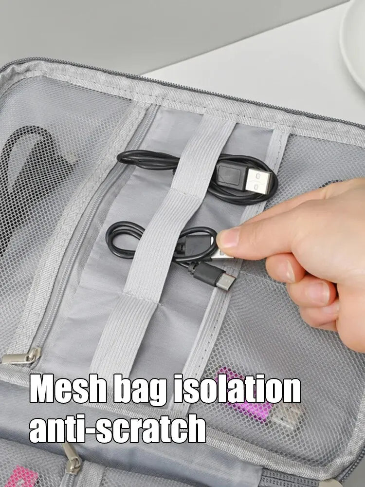 Multifunctional Digital Bag Data Cable Headphones Hard Drive Power Supply Digital Handbag Electronic Accessory Storage Bag