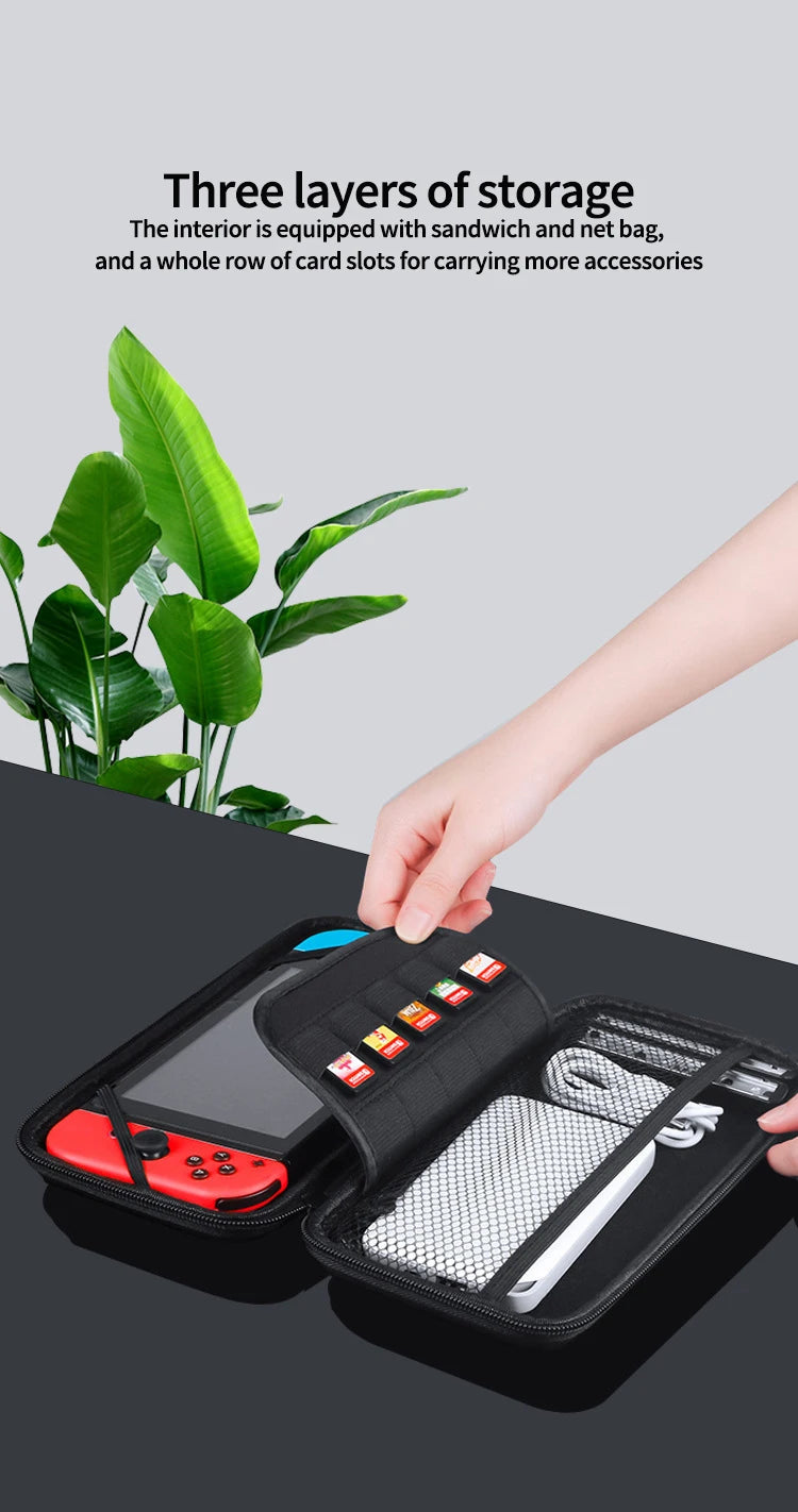 Suitable for Nintendo Switch Storage Bag 3C Digital Accessories Game Machine Earphones Mobile Power EVA Convenient Storage Bag