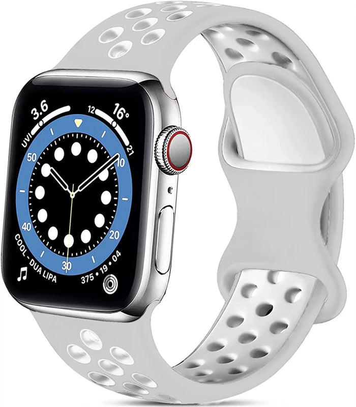 Silicone Watch Strap For Apple watch 44MM/45MM/46MM 49MM/38MM/40/41MM Sports Rubber Band Iwatch Series Ultra 11 10 9 8 7 6 SE 5