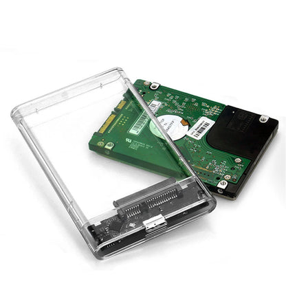 2.5 inch Hard Drive Enclosure USB 3.0/Type C to SATA III Clear External Hard Drive Case for 2.5 inch SATA SSD HDD Support UASP
