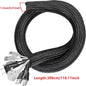 1M 3M 5M Braided Cable Sleeve PET Nylon Wrapping Cable Casing Cable Sleeves Wire for Desk PC TV Wire Protector Cable Wrap Cover