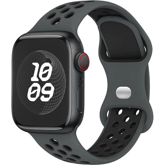 Silicone Watch Strap For Apple watch 44MM/45MM/46MM 49MM/38MM/40/41MM Sports Rubber Band Iwatch Series Ultra 11 10 9 8 7 6 SE 5