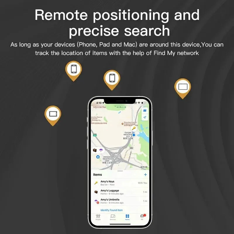 Long-Distance Tracker Positioning Far Away Finder for Apple Find My Voice Locate Suitcase Keys Bag Toys Smart Tag for IOS iPhone