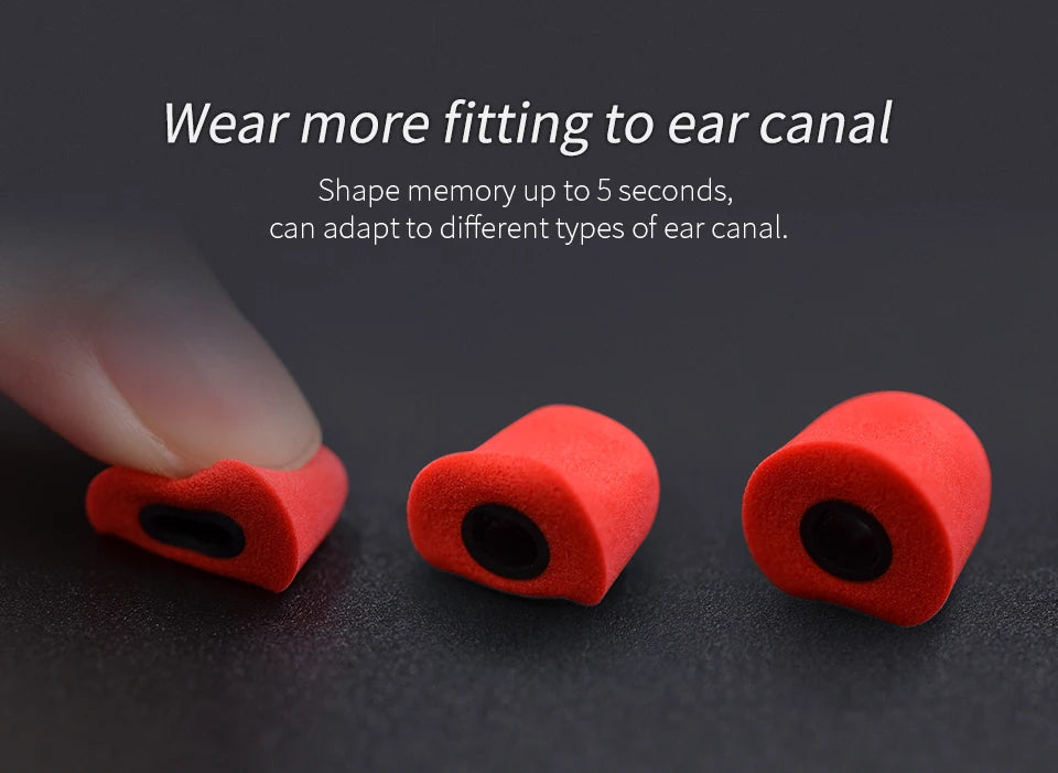 KZ 3Pair(6pcs) Noise Isolating Comfortble Memory Foam Ear Tips Ear Pads Earbuds For In Earphone For KZ Headphones ZSX EDXPro PR3