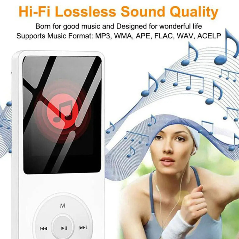 MP3 Player Outdoor Sports Fitness Mini Walkman Mp4/mp3 Support Bluetooth Lossless Music Player FM Radio Recorder Sport 128GB Hf