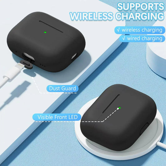 For Airpods Pro 3 Generation Cover (2025) Slim Silicone Case Full Protector Cover with Wrist Lanyard for Cute AirPods Pro 3 Case