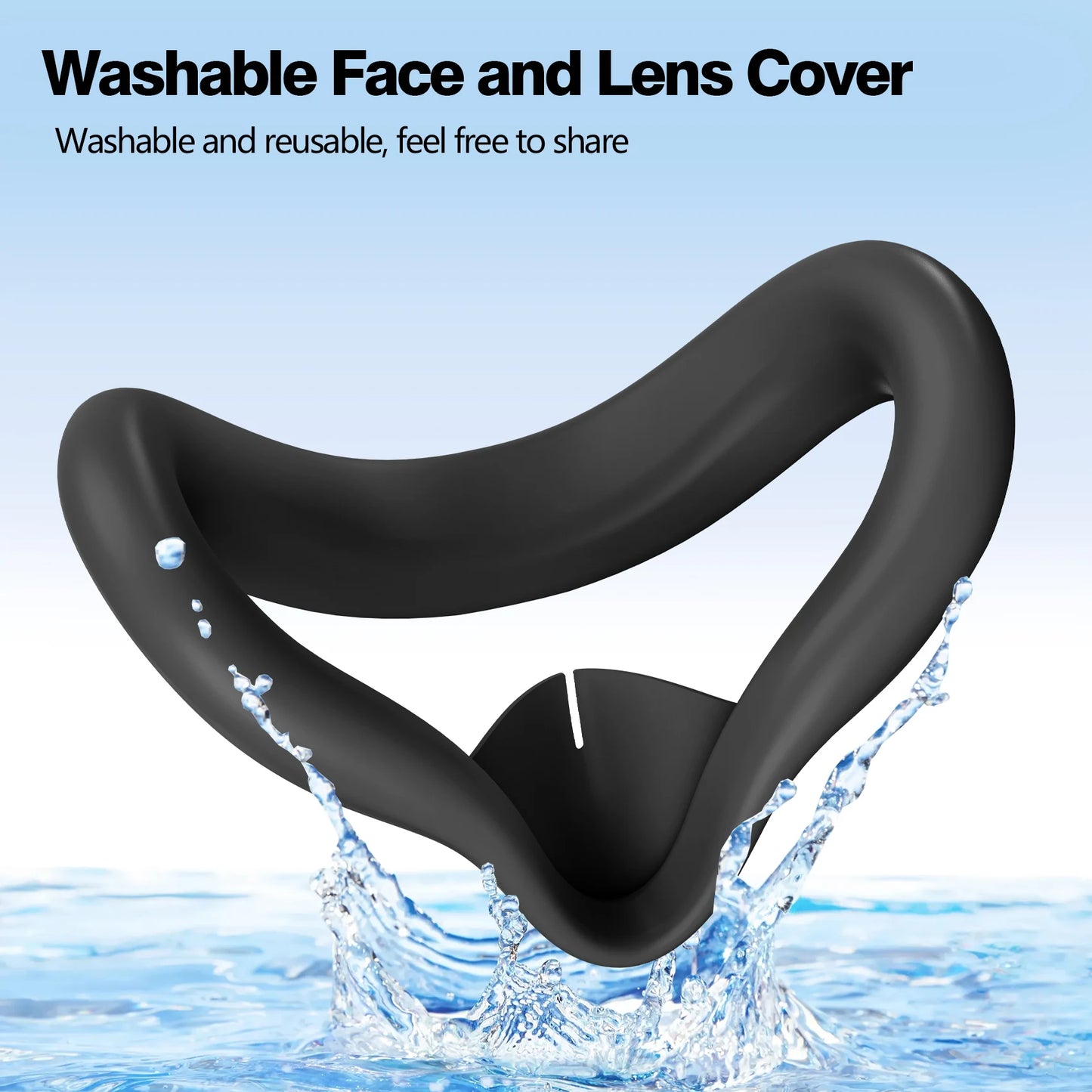 For Meta Quest 2/Oculus Quest 3/Quest 3S Case Replacement Face Pad Silicone Eye Cover Anti-sweat Cover VR Glasses Accessories