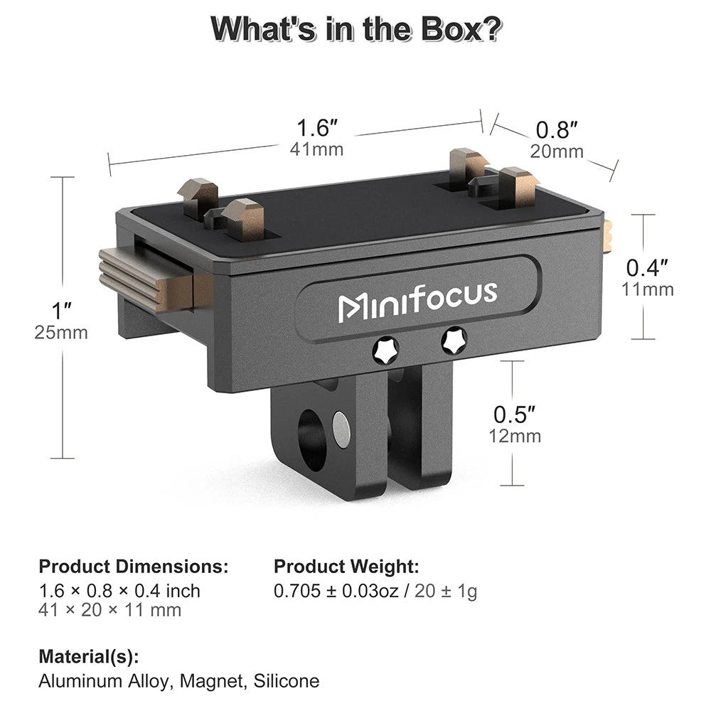 Minifocus Magnetic Adapter Mount For Insta360 X5 X4 Ace Pro 2 Action Camera Quick Release Mount Extension Base Support Accessory